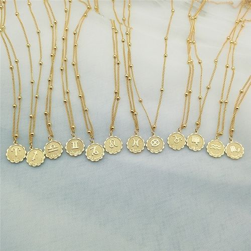 Zodiac coin necklace