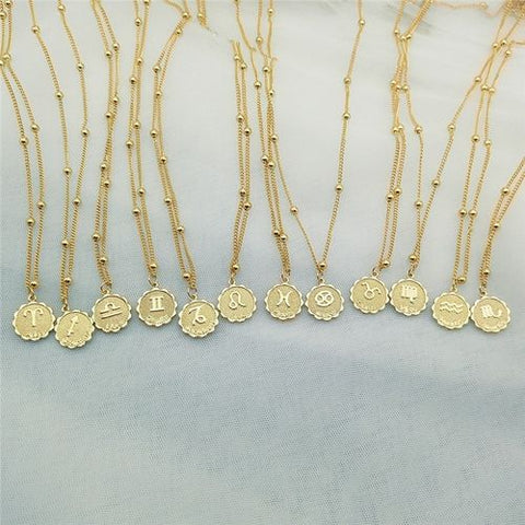 Zodiac coin necklace